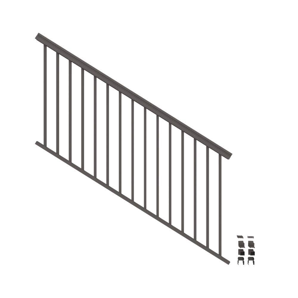 Barrette Outdoor Living VersaRail Classic 6 ft. x 36 in. Matte Bronze Aluminum Rail Stair Kit