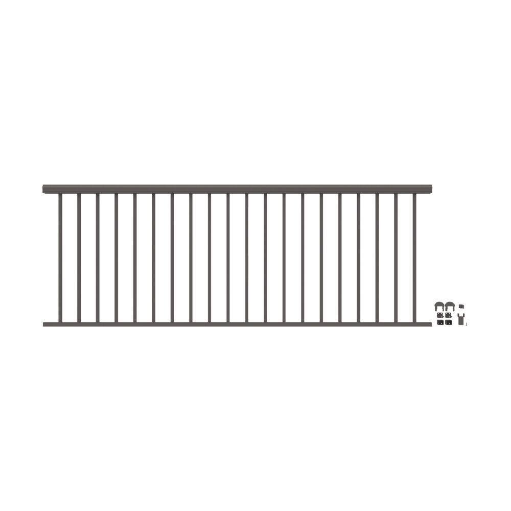 Barrette Outdoor Living VersaRail Cambridge 8 ft. x 36 in. Matte Bronze Aluminum Decorative Rail Level Kit