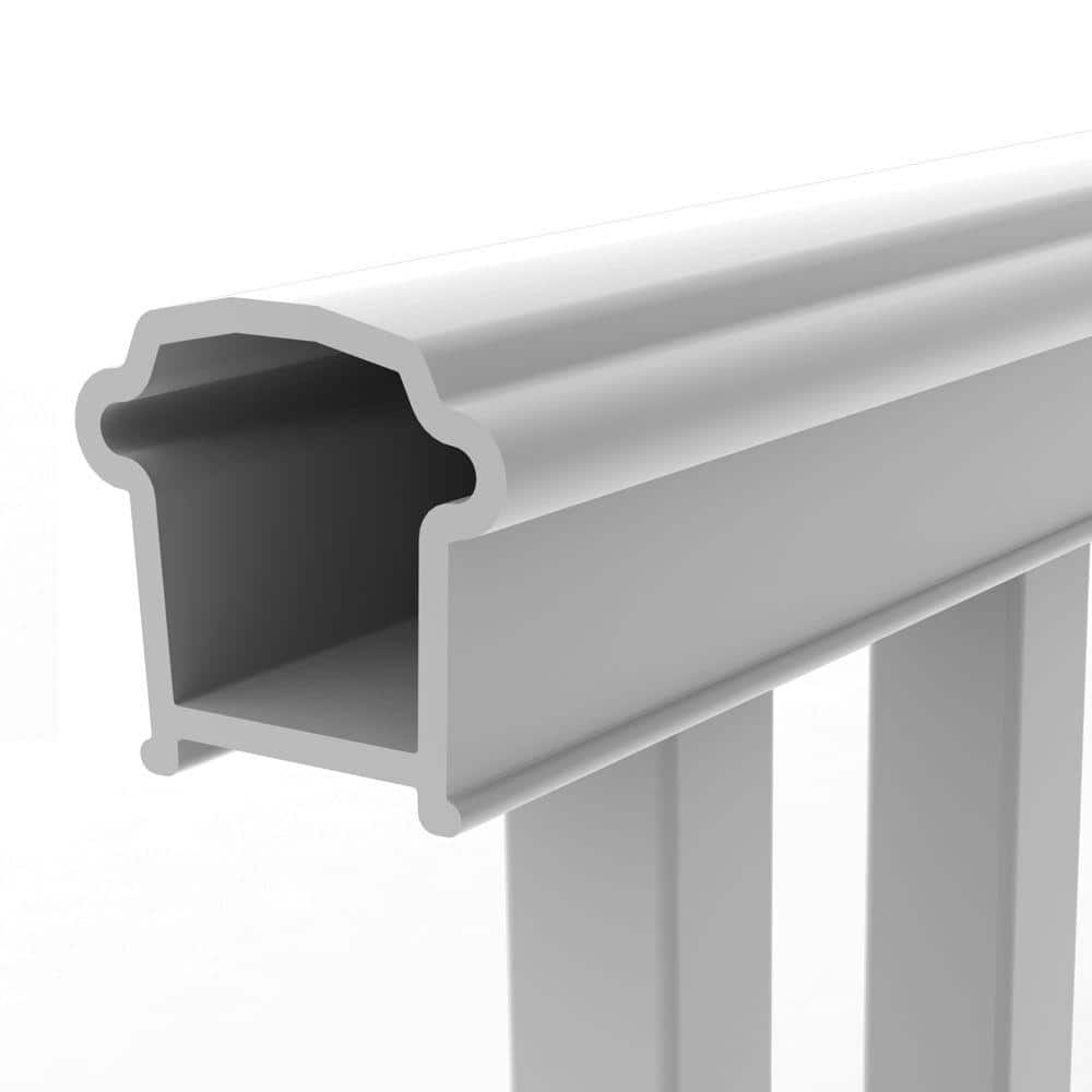 Barrette Outdoor Living Bella Premier Series 6 ft. x 42 in. White Vinyl Rail Kit with Square Balusters