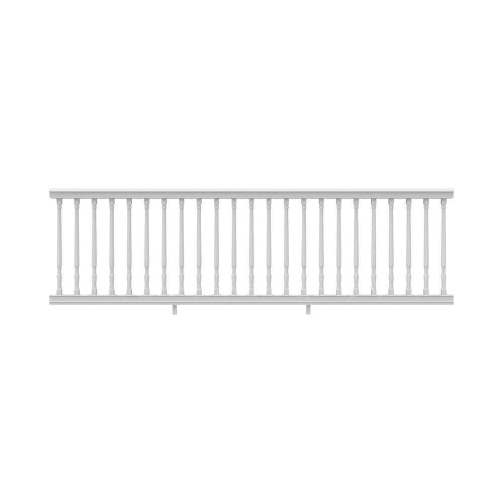 Barrette Outdoor Living Bella Premier Series 10 ft. x 36 in. White Vinyl Rail Kit with Colonial Balusters