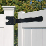 Barrette Outdoor Living 22.375 in. x 4.25 in. Black Drive Gate Strap Hinge