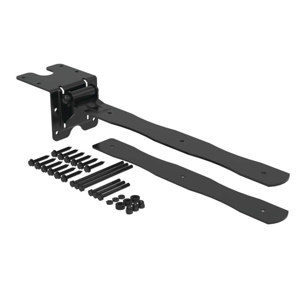 Barrette Outdoor Living 22.375 in. x 4.25 in. Black Drive Gate Strap Hinge
