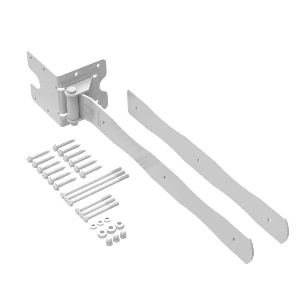 Barrette Outdoor Living 22.375 in. x 4.25 in. White Drive Gate Strap Hinge