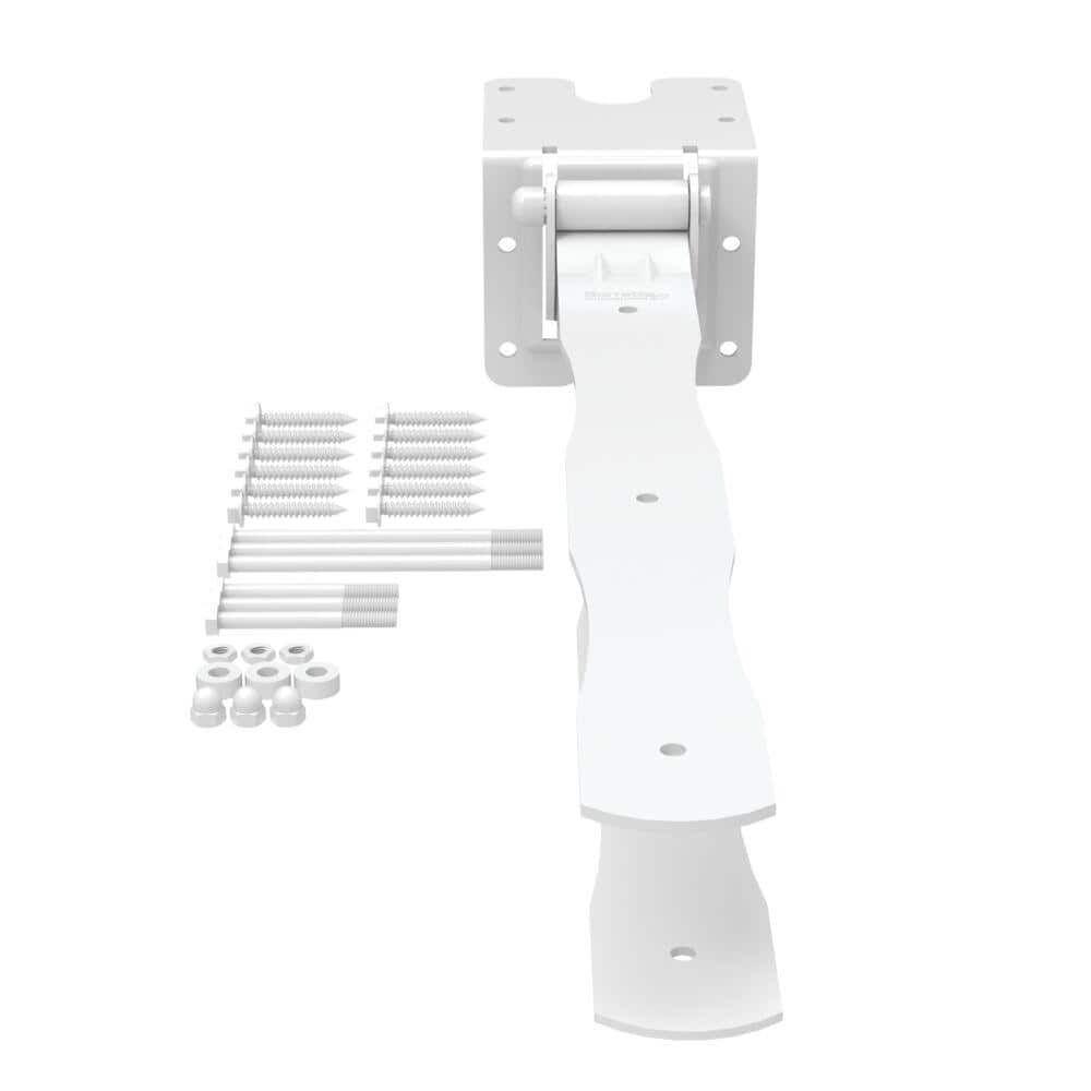 Barrette Outdoor Living 22.375 in. x 4.25 in. White Drive Gate Strap Hinge