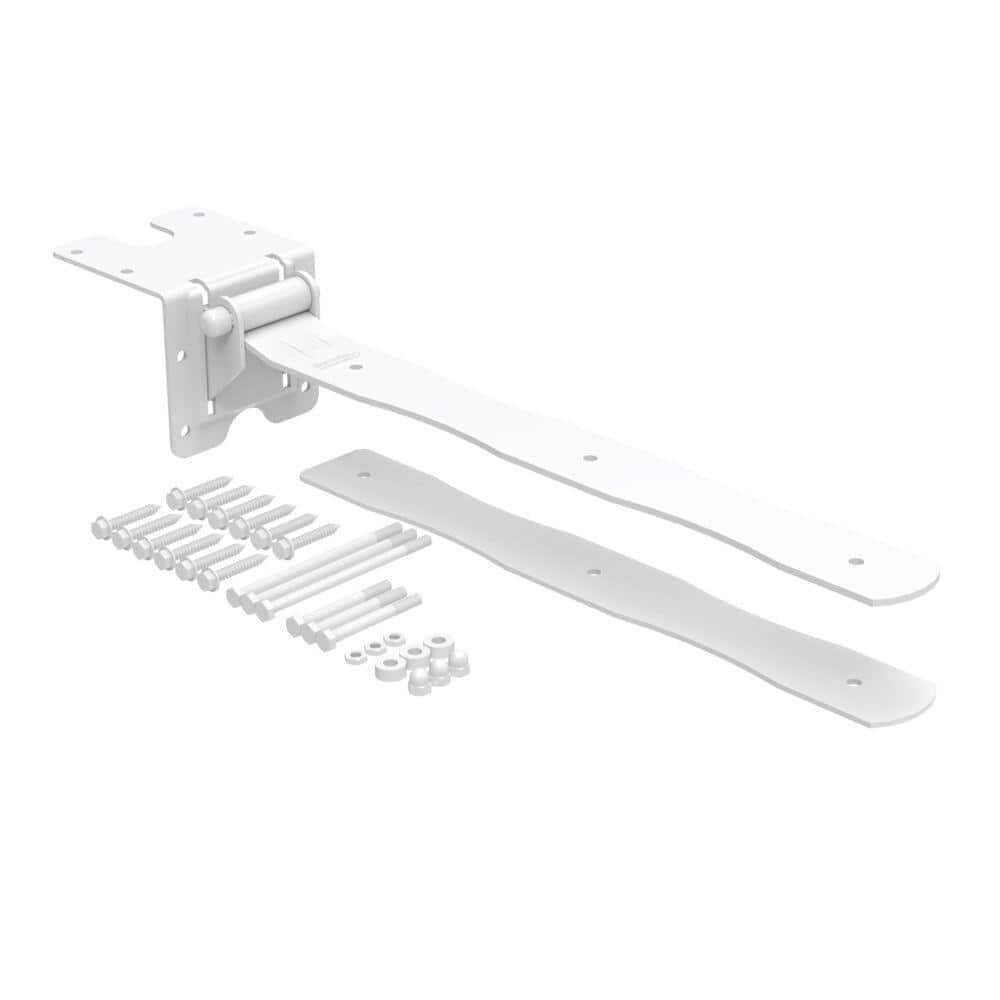 Barrette Outdoor Living 22.375 in. x 4.25 in. White Drive Gate Strap Hinge