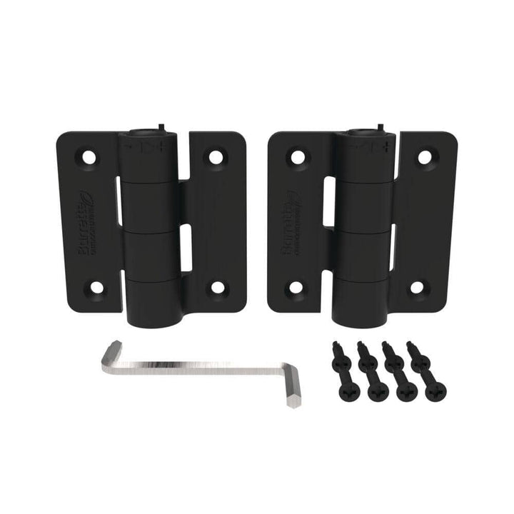 Barrette Outdoor Living 2.875 in. x 3.25 in. Black Compact Butterfly Hinge Kit (2-Pack)