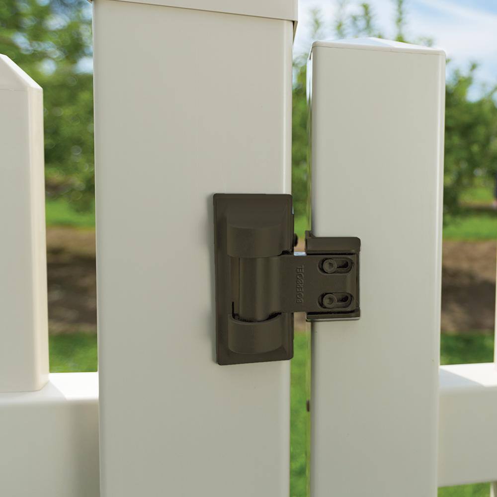Barrette Outdoor Living 3.875 in. x 4.812 in. Steel Bronze Standard Wrap Hinge (2-Pack)