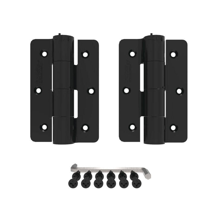 Barrette Outdoor Living 3.125 in. x 4.875 in. Aluminum Black Standard Butterfly Hinge (2-Pack)