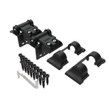 Barrette Outdoor Living 3.875 in. x 4.812 in. Steel Black Standard Wrap Hinge (2-Pack)