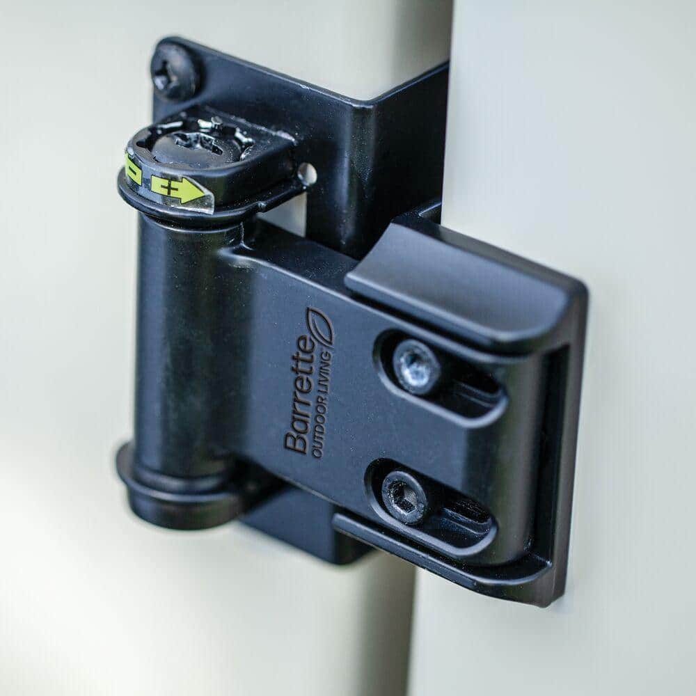 Barrette Outdoor Living 3.875 in. x 4.812 in. Steel Black Standard Wrap Hinge (2-Pack)