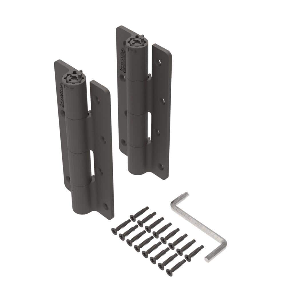Barrette Outdoor Living 3.125 in. x 7.187 in. Matte Bronze Aluminum Heavy-Duty Butterfly Hinge (2-Pack)