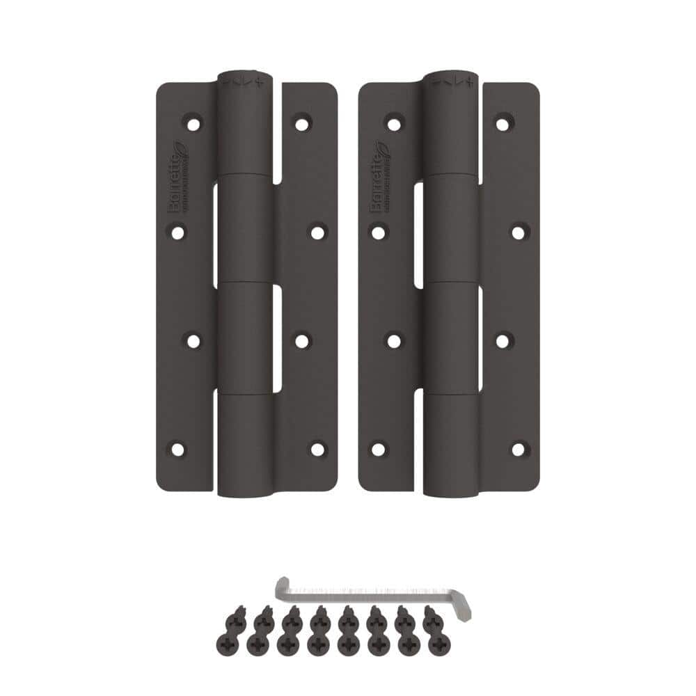 Barrette Outdoor Living 3.125 in. x 7.187 in. Matte Bronze Aluminum Heavy-Duty Butterfly Hinge (2-Pack)