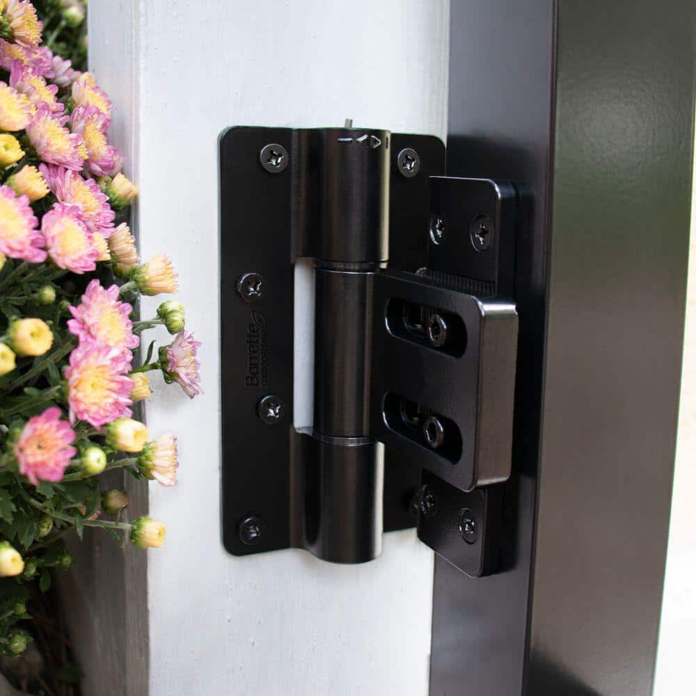 Barrette Outdoor Living 3.125 in. x 5.5 in. Black Aluminum Flush Mount Butterfly Hinge