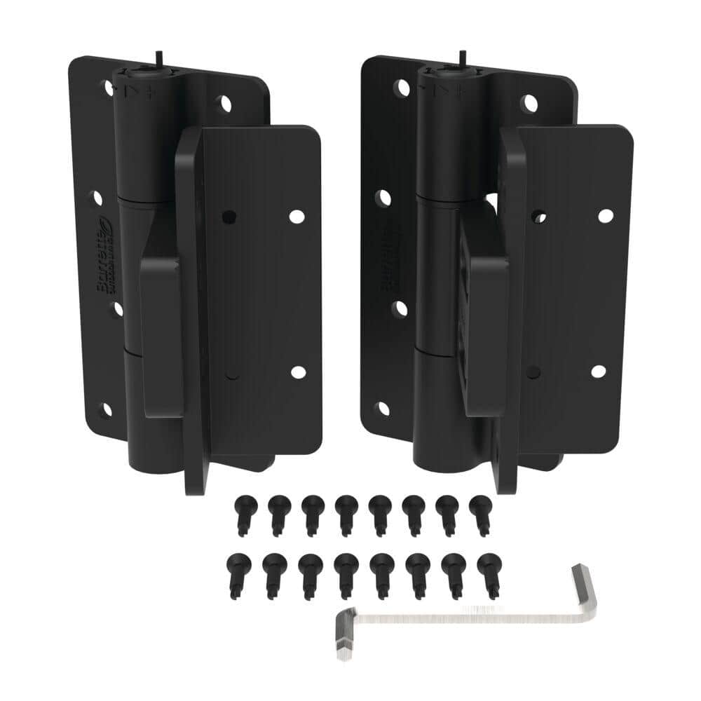Barrette Outdoor Living 3.125 in. x 5.5 in. Black Aluminum Flush Mount Butterfly Hinge