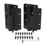 Barrette Outdoor Living 3.125 in. x 5.5 in. Black Aluminum Flush Mount Butterfly Hinge