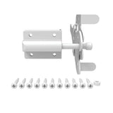 Barrette Outdoor Living 7.75 in. x 4 in. Heavy-Duty Steel White Gate Latch