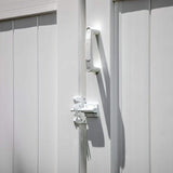 Barrette Outdoor Living 7.75 in. x 4 in. Heavy-Duty Steel White Gate Latch
