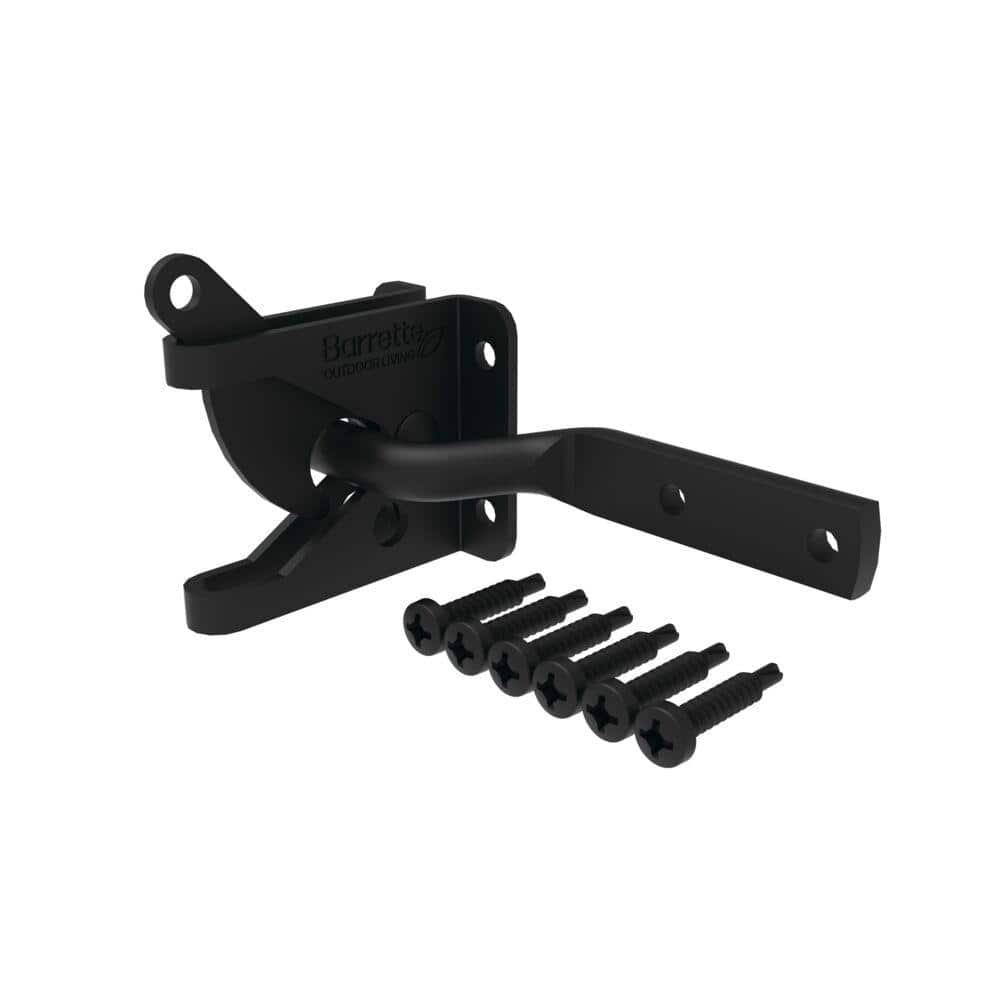 Barrette Outdoor Living 4.562 in. x 2.312 in. Black Steel Gravity Latch