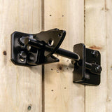 Barrette Outdoor Living 7.5 in. x 2.562 in. Heavy-Duty Black Floating Bar Gravity Latch