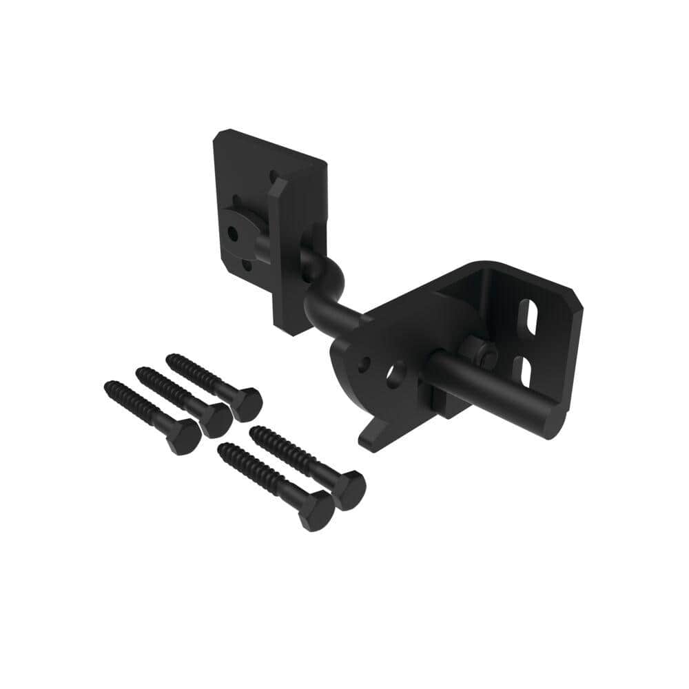 Barrette Outdoor Living 7.5 in. x 2.562 in. Heavy-Duty Black Floating Bar Gravity Latch