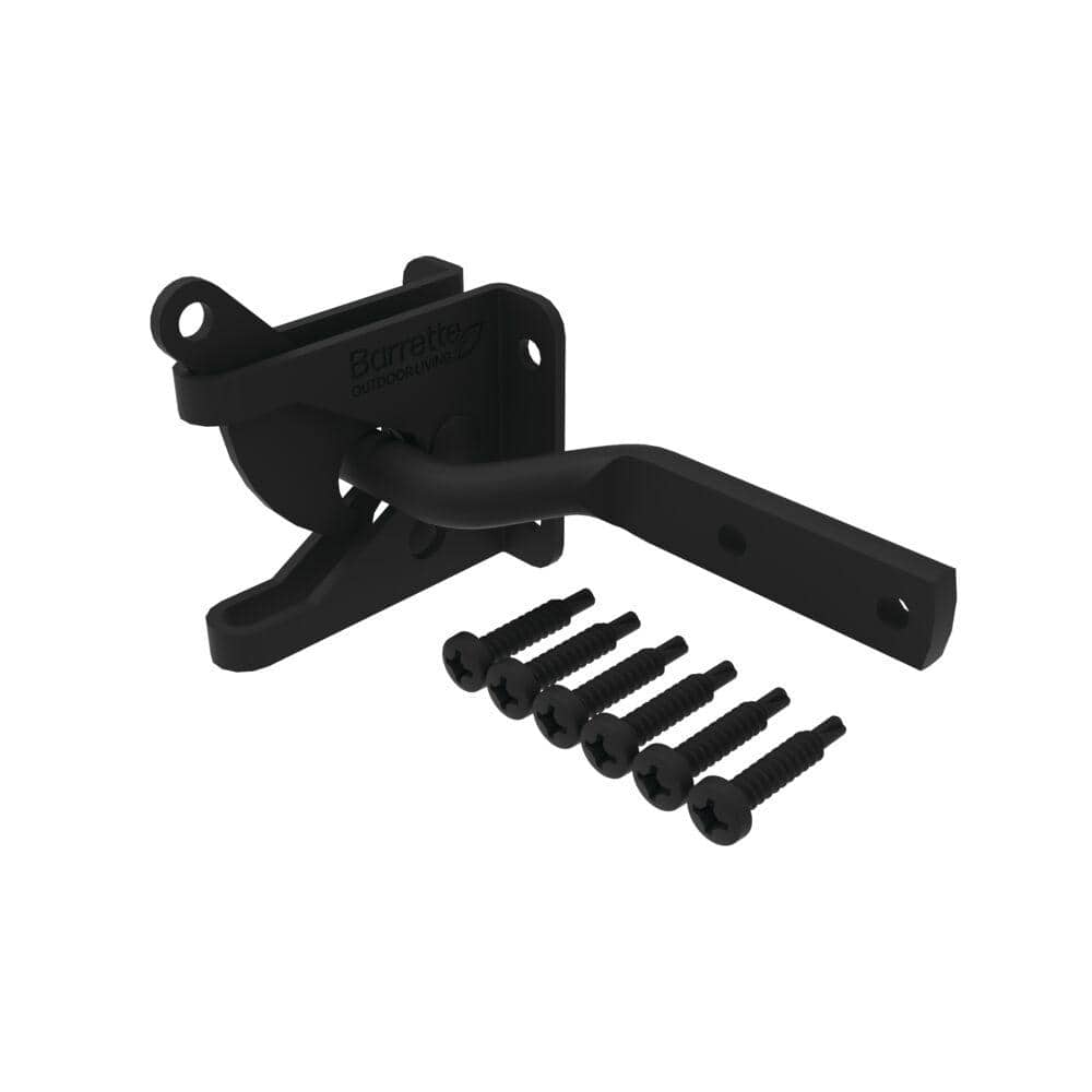 Barrette Outdoor Living 4.562 in. x 2.312 in. Steel Matte Black Gravity Latch