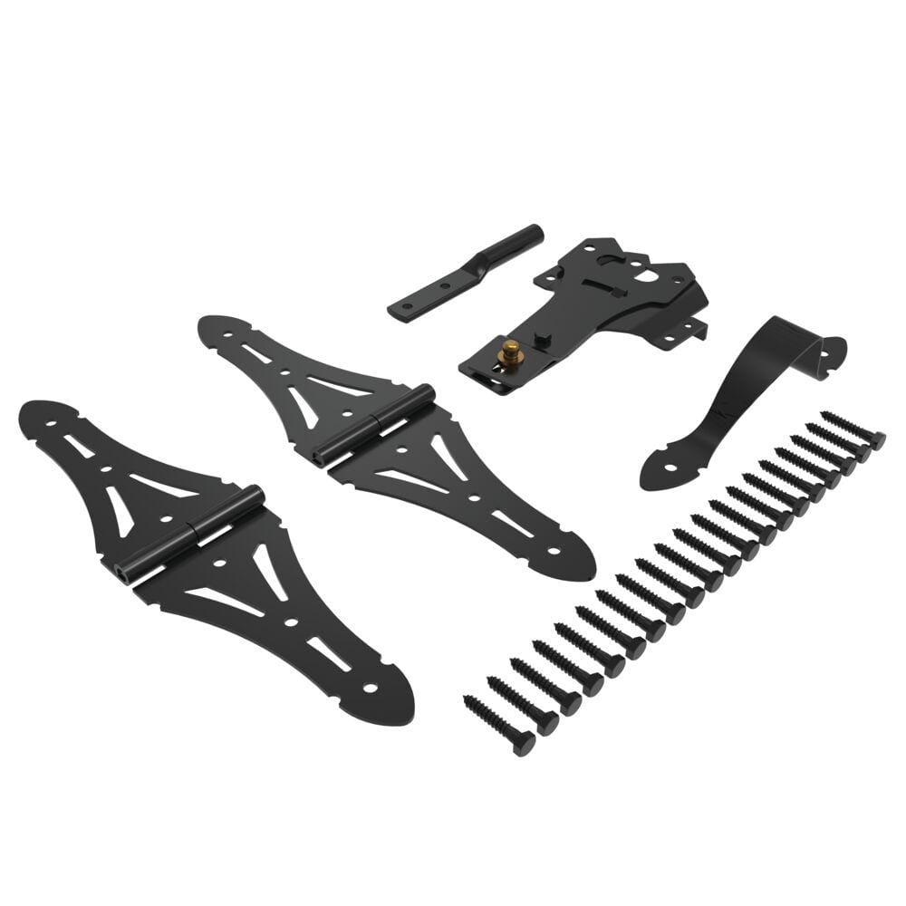 Barrette Outdoor Living Heavy-Duty Wood Gate Kit - Black