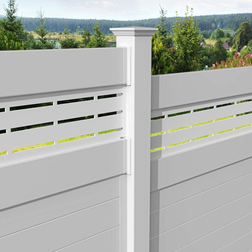 Barrette Outdoor Living Transition Bracket White for 1-3/4 in. x 7 in. Rail