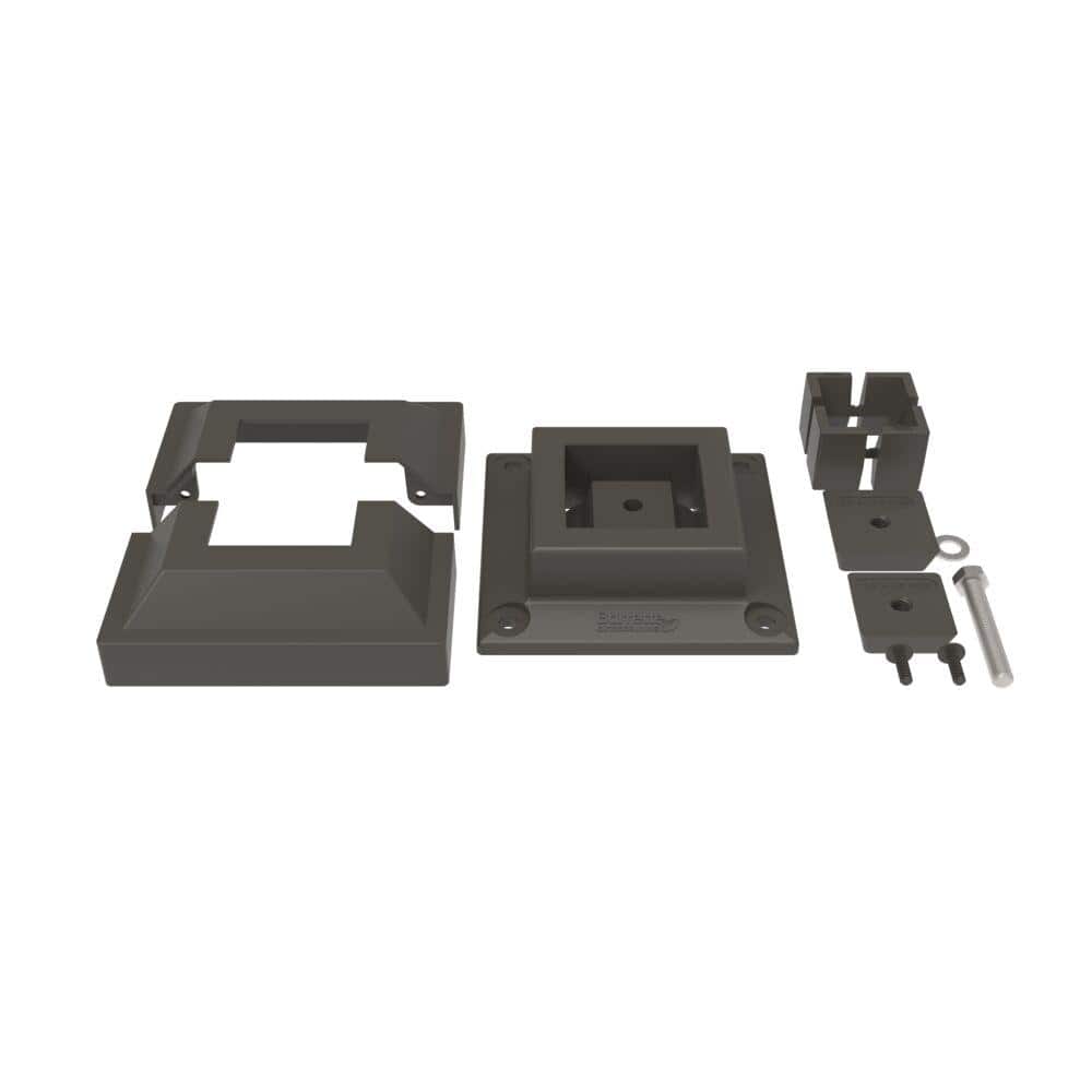 Barrette Outdoor Living 2-1/2 in. Metallic Pewter Surface Mount
