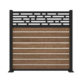 Barrette Outdoor Living Mixed Materials Matte Black Aluminum Fence Channel Kit for DSP Wood