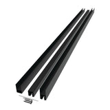Barrette Outdoor Living Mixed Materials Matte Black Aluminum Fence Channel Kit for DSP Wood