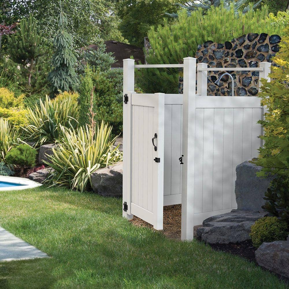 Barrette Outdoor Living 4 ft. x 4 ft. Vinyl Outdoor Shower Enclosure