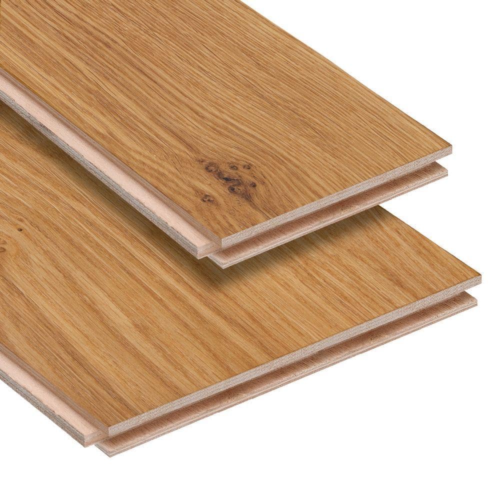 HOMELEGEND Barrington White Oak 3/8 in. T x 3.5 in. W Wire Brushed Engineered Click Lock Hardwood Flooring (26.3 sqft/case)