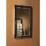 JENSEN Mirror on Mirror 16 in. W x 26 in. H x 5 in. D Frameless Recessed Bathroom Medicine Cabinet with Beveled Edge Mirror