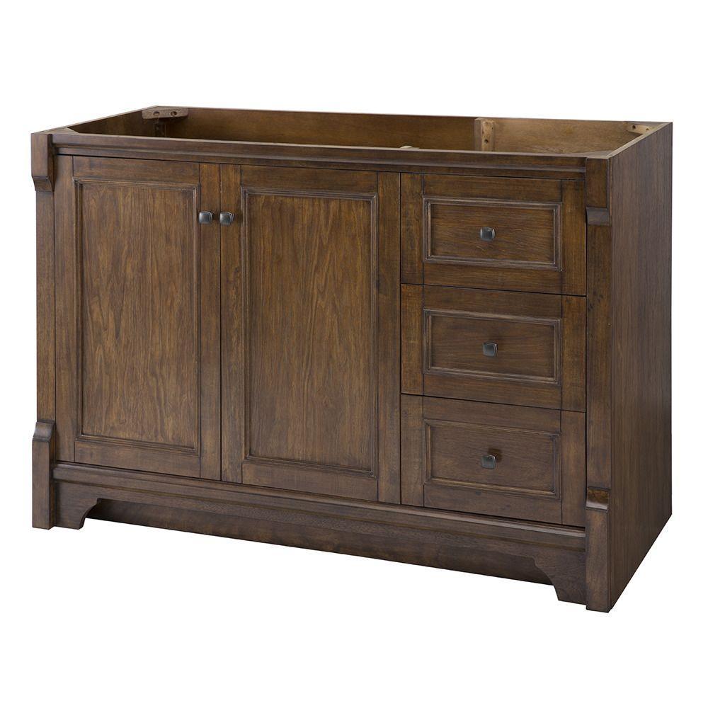 Creedmoor 36 in. W Bath Vanity Cabinet Only in Walnut with Left Hand Drawers - Super Arbor