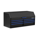 56 in. x 24 in. 6-Drawer Tool Top Chest in Black and Blue - Super Arbor