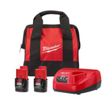 M12 12-Volt Lithium-Ion Cordless 3/8 in. Right Angle Drill Kit W/ Two 2.0 Ah Batteries, Charger & Tool Bag