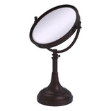 Allied Brass 8-in x 23.5-in Matte Black Double-Sided Magnifying Countertop Vanity Mirror