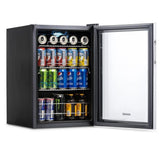 NewAir 90-Can Capacity (2.2-cu ft) Residential Stainless Steel/Black Freestanding Beverage Center