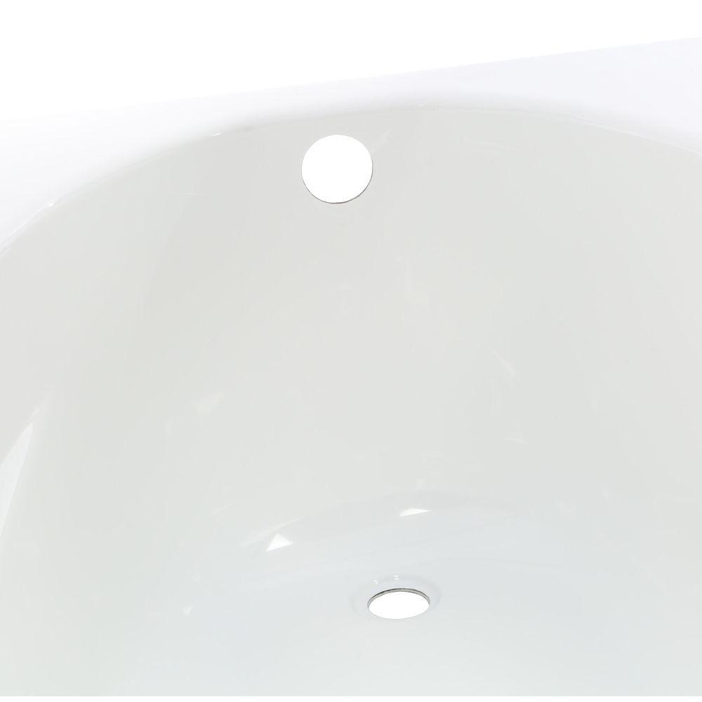 Proflex 5 ft. Reversible Drain Bathtub in White - Super Arbor