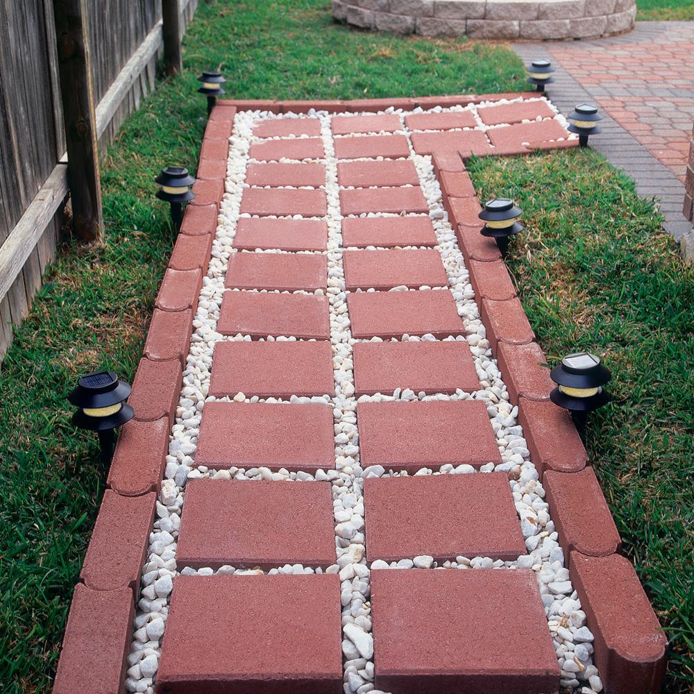 12 in. x 12 in. x 1.5 in. River Red Square Concrete Step Stone - Super Arbor