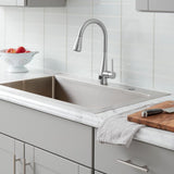 Nottely Touchless Single-Handle Pull-Down Kitchen Faucet with TurboSpray and FastMount in Stainless Steel - Super Arbor