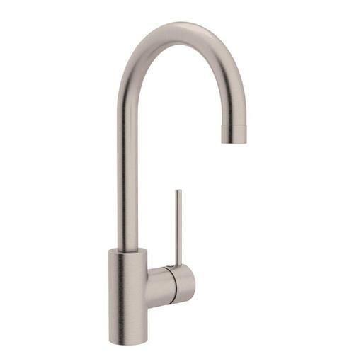 Rohl Pirellone Satin Nickel 1-Handle Deck-Mount Bar and Prep Handle Kitchen Faucet