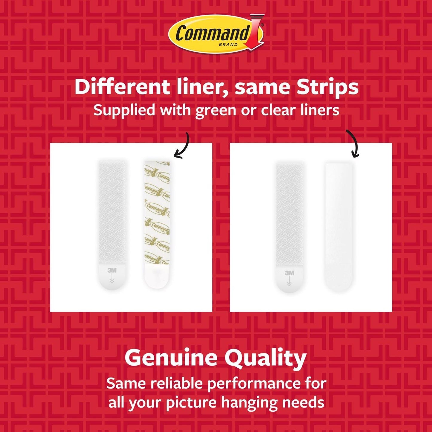 3M Command White Large Picture Hanging Strips, 16 lb Hold, 8 Pack (4 Pairs)