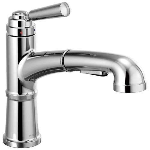 Peerless Westchester Chrome 1-Handle Deck-Mount Pull-Out Handle Kitchen Faucet