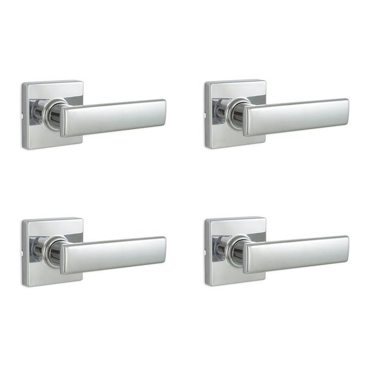 Westwood Matte Black Hall and Closet Door Lever with Square Rose