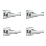 Westwood Matte Black Hall and Closet Door Lever with Square Rose