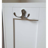 11.81 in. L x 6.89 in. W x 66.73 in. H Swivel Storage Cabinet Organizer Tower Free Standing Linen Tower Mirror in White - Super Arbor