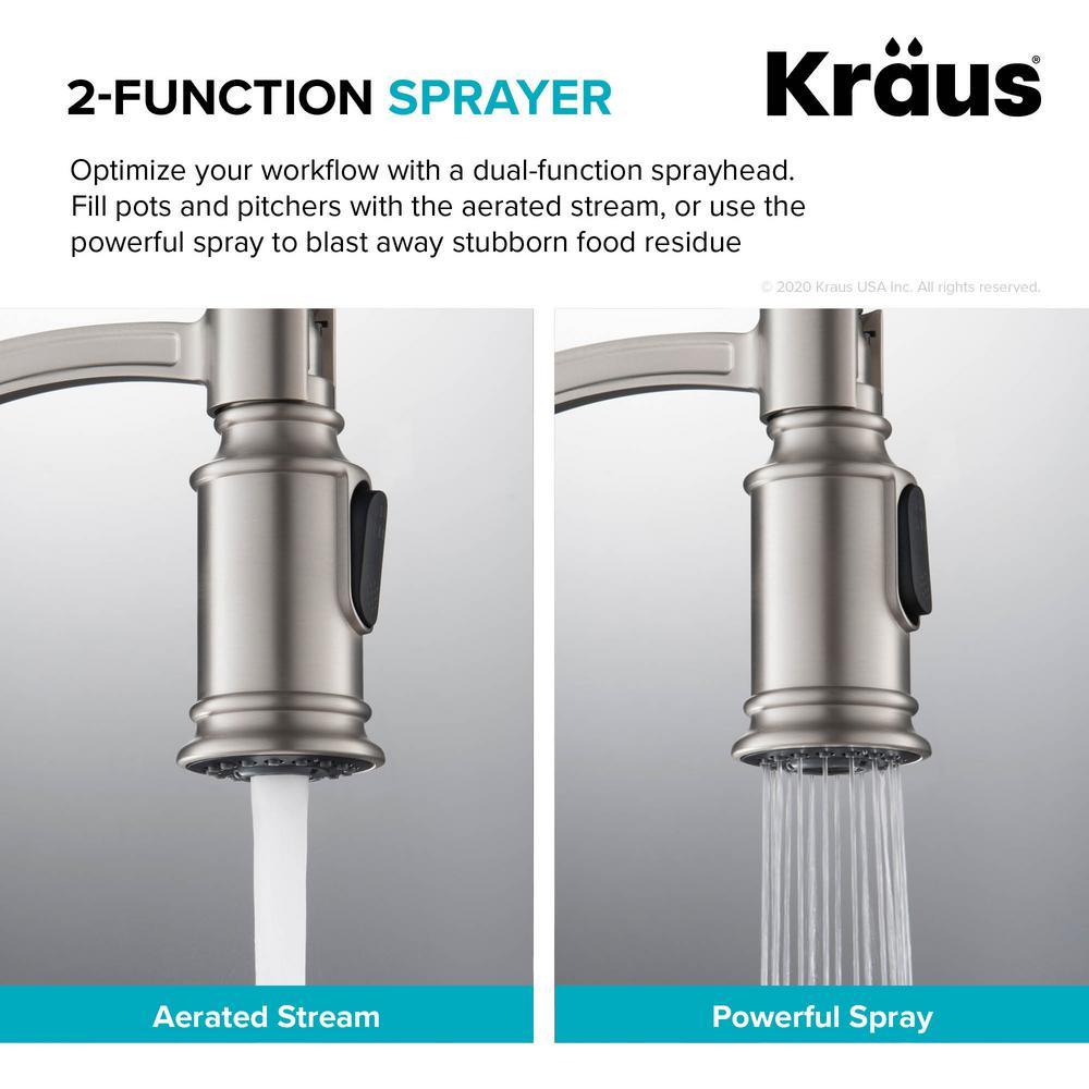 Sellette Single-Handle Pull-Down Sprayer Kitchen Faucet with Dual Function Sprayhead in Oil Rubbed Bronze - Super Arbor