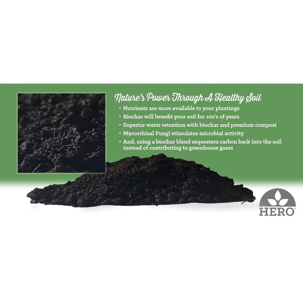 WAKEFIELD HERO Blend 1 Gal Biochar Organic Garden Compost with Mycorrhizal Fungi