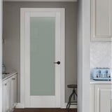 32 in. x 80 in. MODA Primed PMT1011 Solid Core Wood Interior Door Slab w/Translucent Glass - Super Arbor